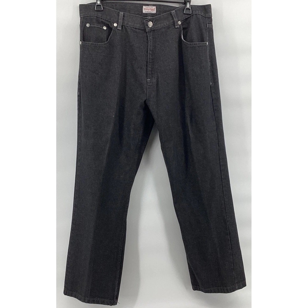 Evolution In Design Mens Relaxed Fit Jeans Black Size 40X32 Straight Denim